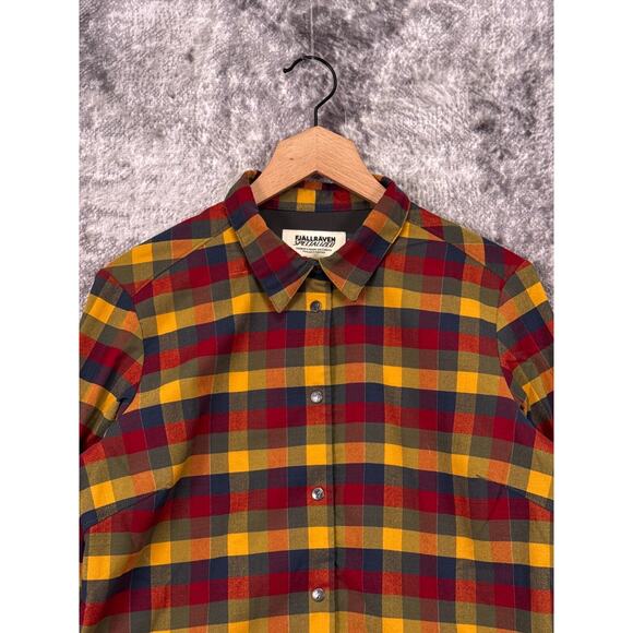 Fjallraven x Specialized Riders Flannel Shirt Medium Womens Plaid Check Cycling - Picture 2 of 9